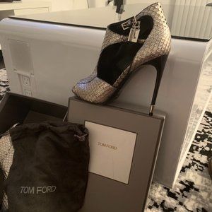 Tom Ford Anaconda Cutout Padlock Bootie